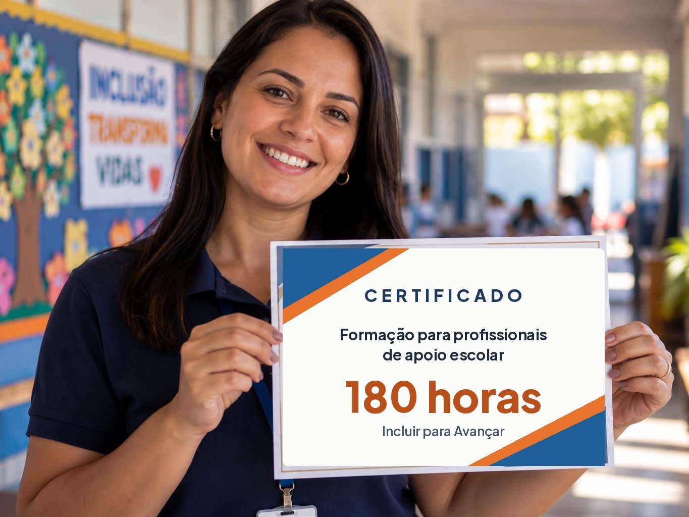 Profissional da educação estudando em um curso on-line